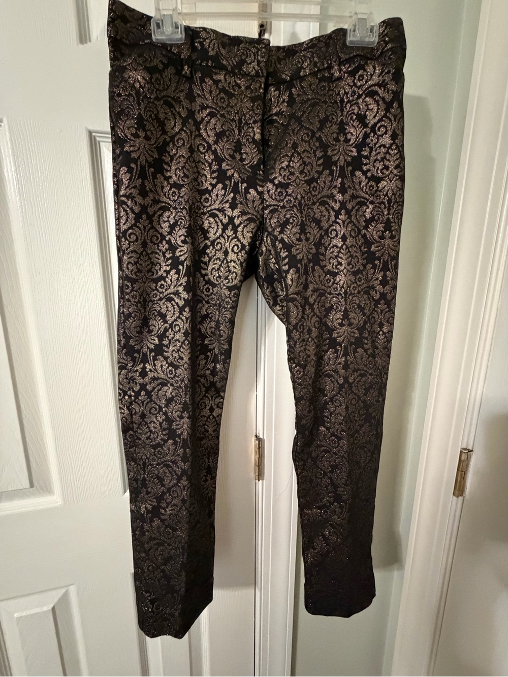 Black and Gold Brocade Women’s Dress Pants